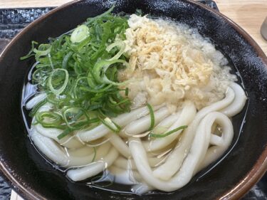 遅い夕食は「やま」のうどん