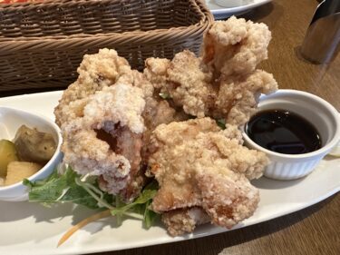 唐揚げと日本酒と