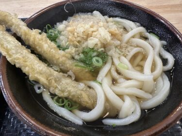 「やま」でごぼ天うどん