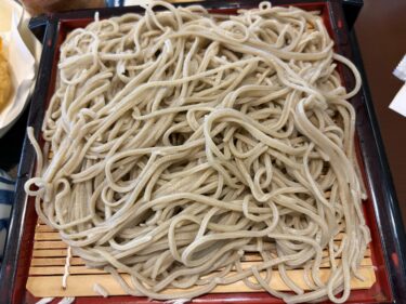 お昼は直心庵のかき揚げそば
